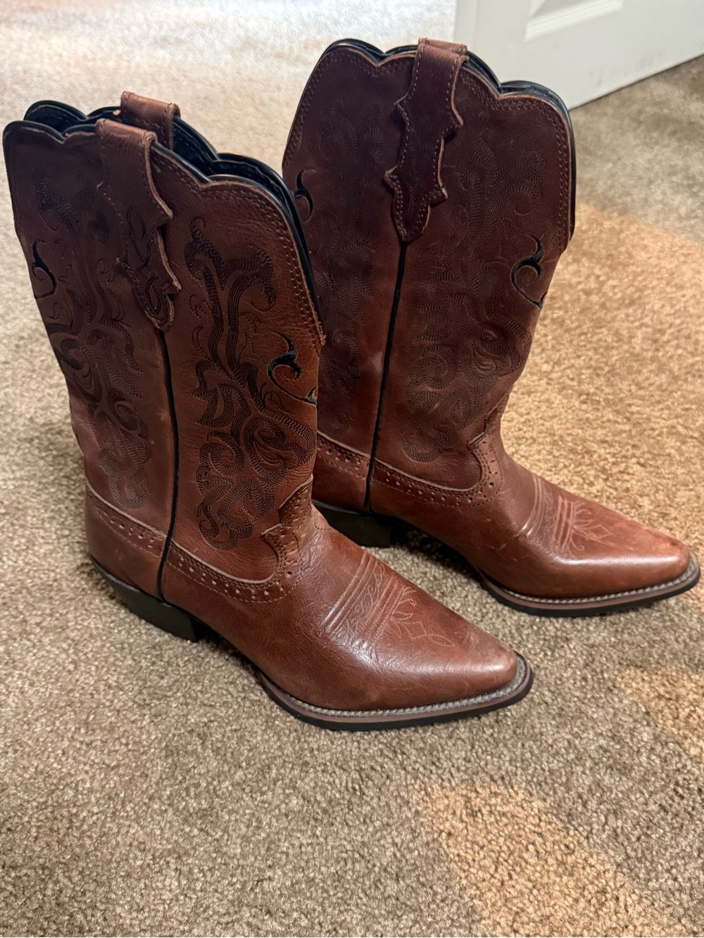 Women’s Brown Leather Western Cowboy Boots
